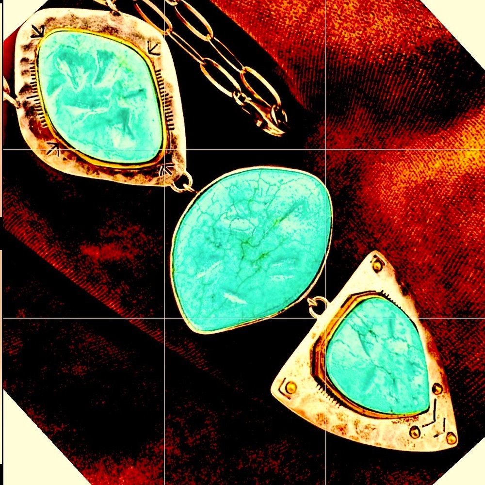 Silpada Vintage Sterling Silver Silpada & Brass
Turquoise Blue Howlite Necklace - Picture 10 of 10